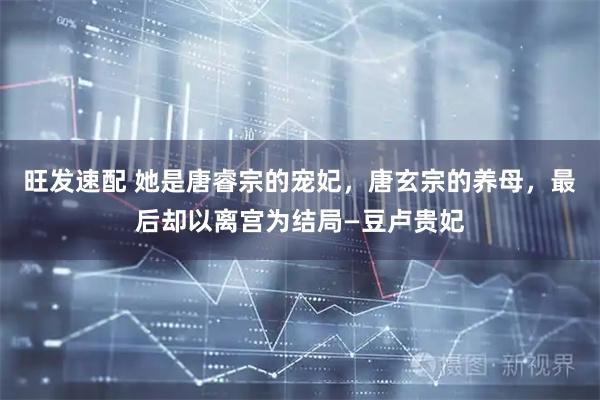 旺发速配 她是唐睿宗的宠妃，唐玄宗的养母，最后却以离宫为结局—豆卢贵妃