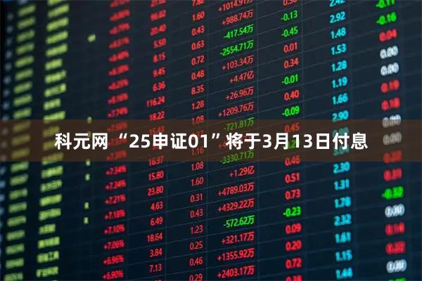 科元网 “25申证01”将于3月13日付息
