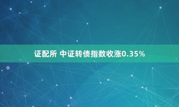 证配所 中证转债指数收涨0.35%