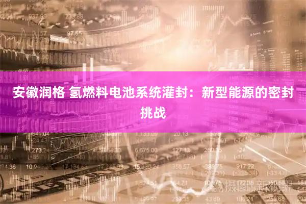 安徽润格 氢燃料电池系统灌封：新型能源的密封挑战